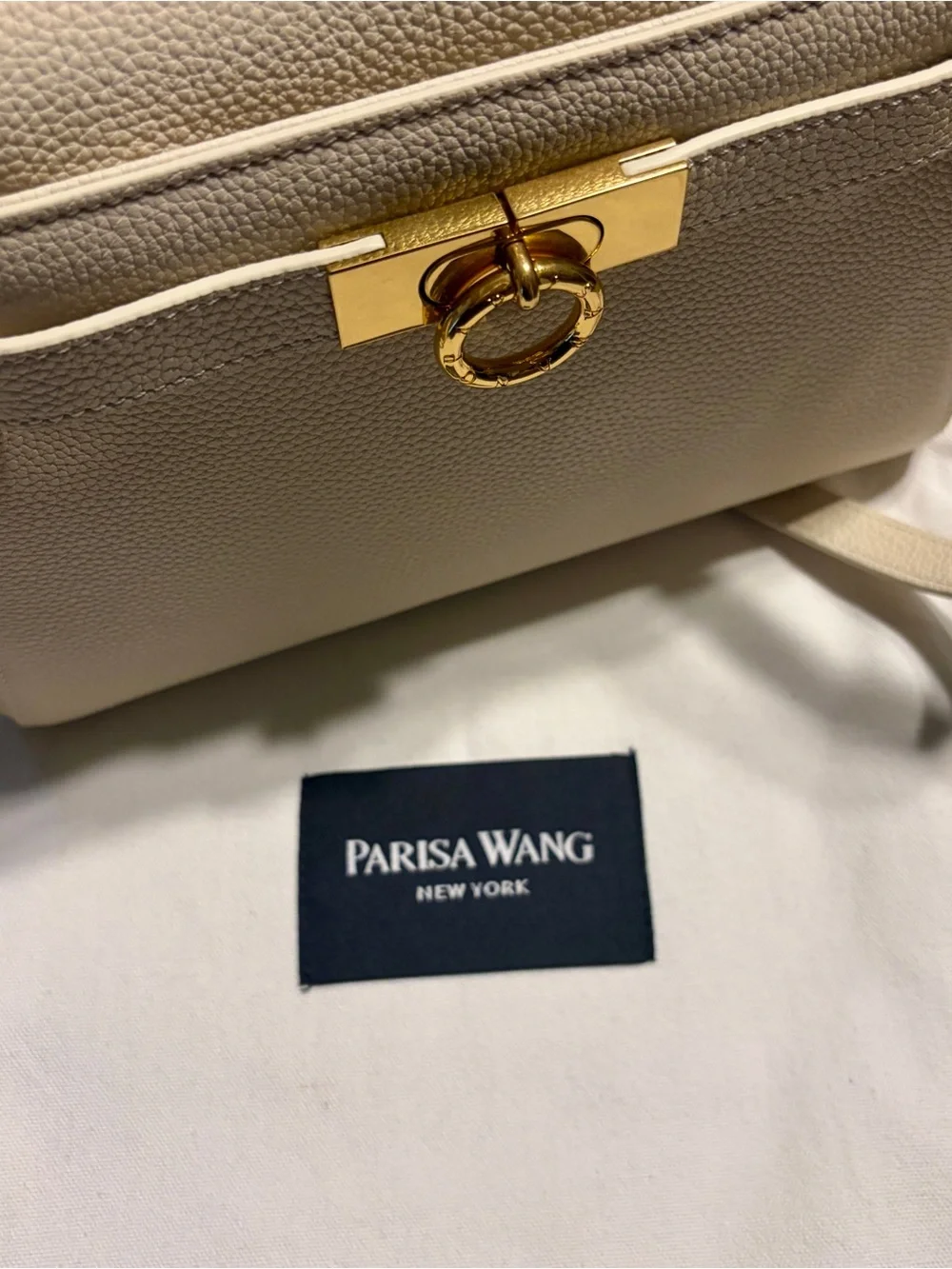 Parisa Wang Madison Top Handle Bag in Cream